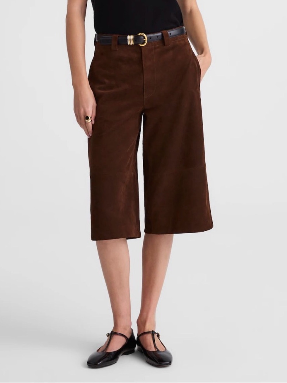 **NWT Madewell Brown Suede Culottes